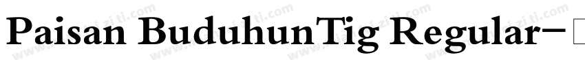 Paisan BuduhunTig Regular字体转换